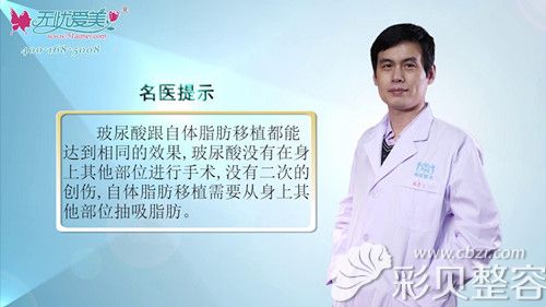 北京海医悦美整形医生邵桢总结注射玻尿酸和自体脂肪的不同