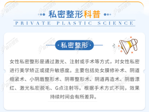 私密激光整形可以改善哪些部位